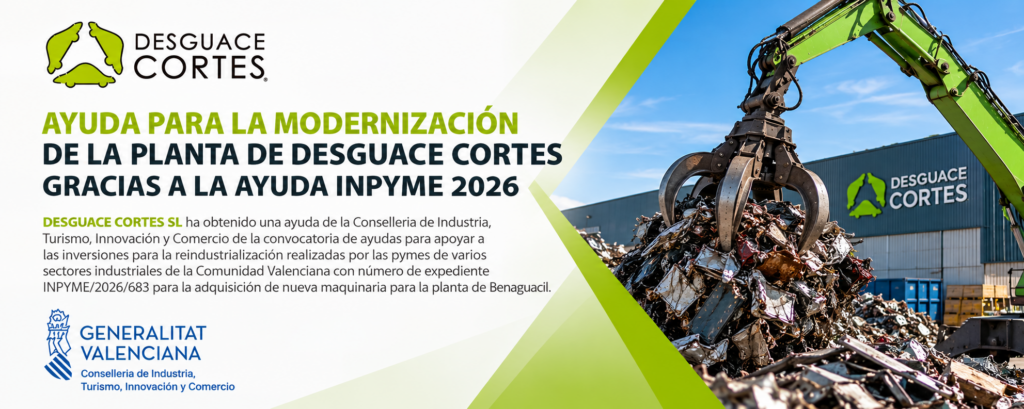 Proyecto para la modernización de la planta de Desguaces Cortes gracias a la ayuda INPYME 2026